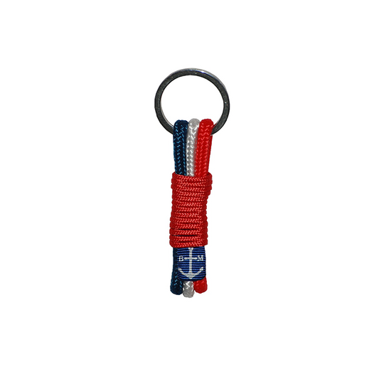 Bran Marion French Flag Handmade Lariat Keychain