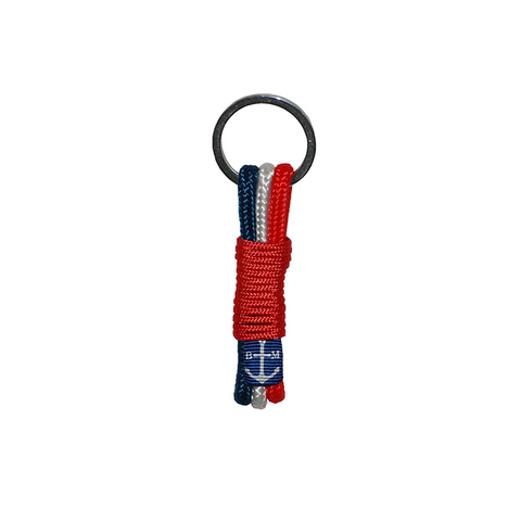 Bran Marion French Flag Handmade Lariat Keychain