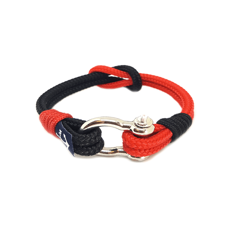 Black and Red Nautical Bracelet