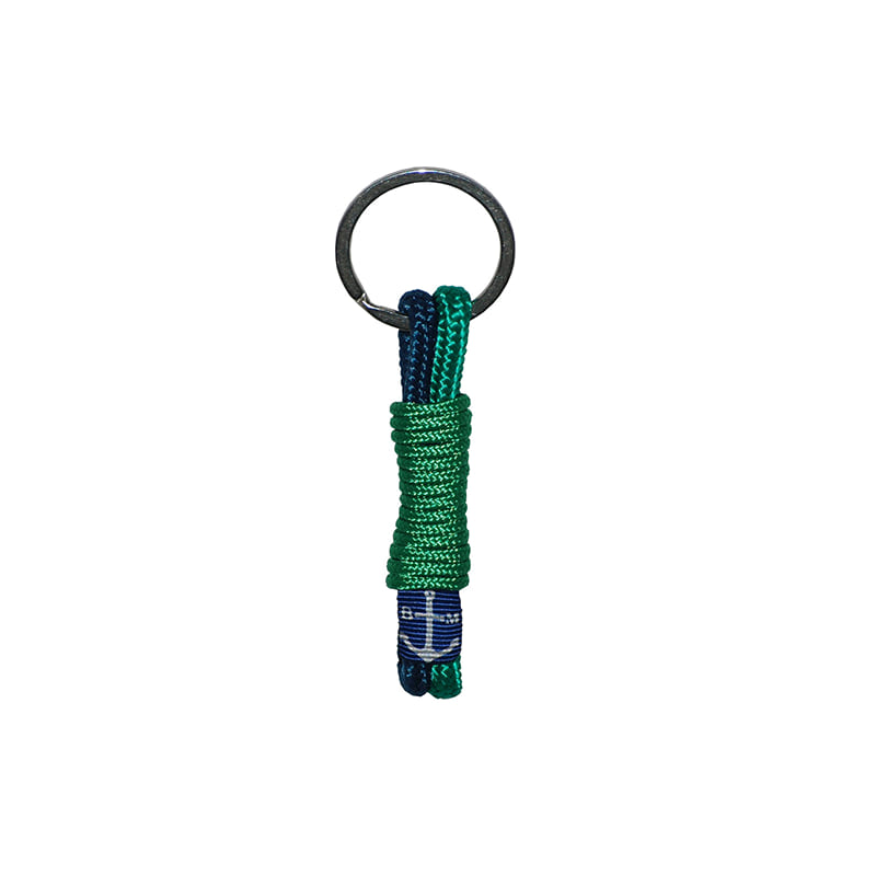 Dark & Light Green Handmade Braiding Keychain