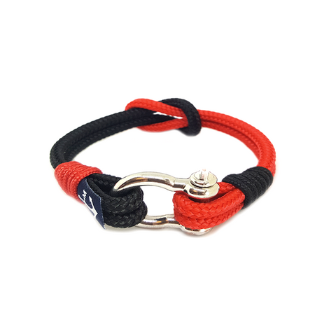 Black and Red Nautical Bracelet by Bran Marion