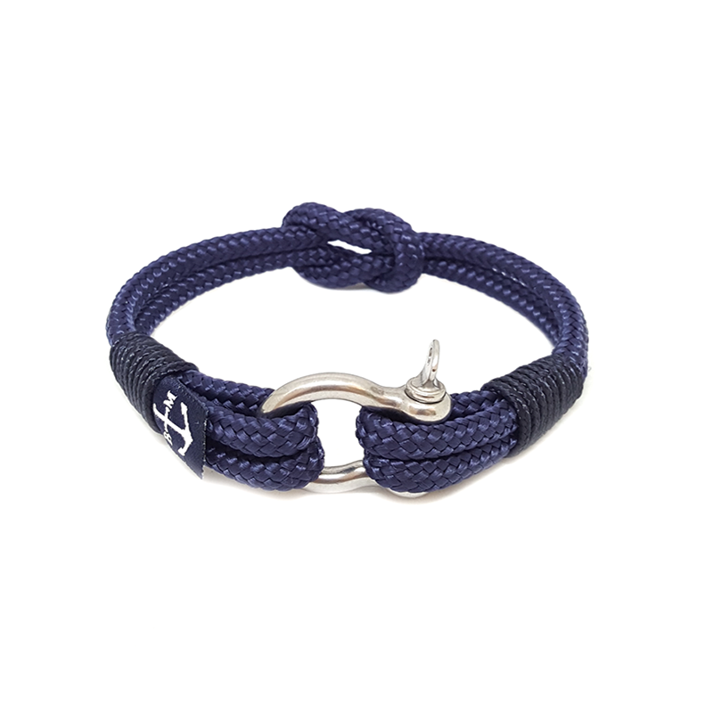 Dark Blue and Black Nautical Anklet