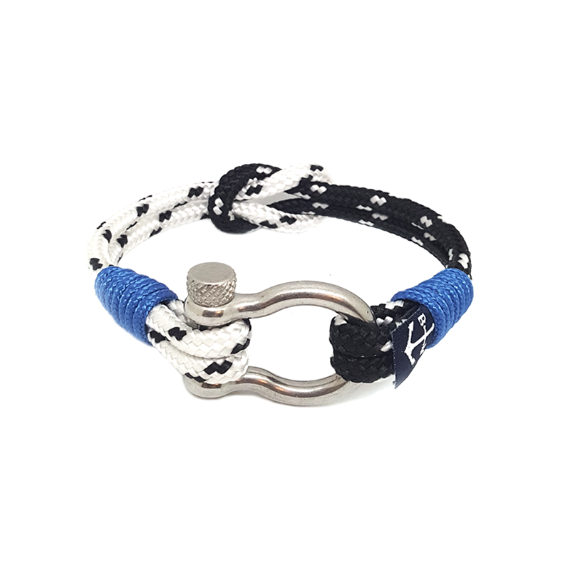 Black and White Dots Nautical Anklet