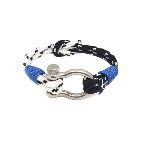 Black and White Dots Nautical Bracelet by Bran Marion