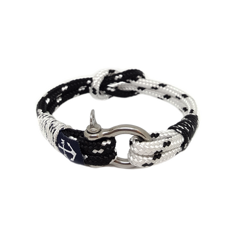 Black and White Dotted Nautical Anklet
