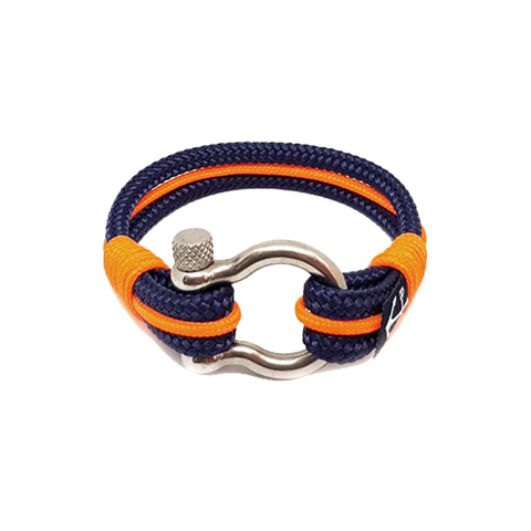 Dark Blue and Orange Nautical Bracelet by Bran Marion