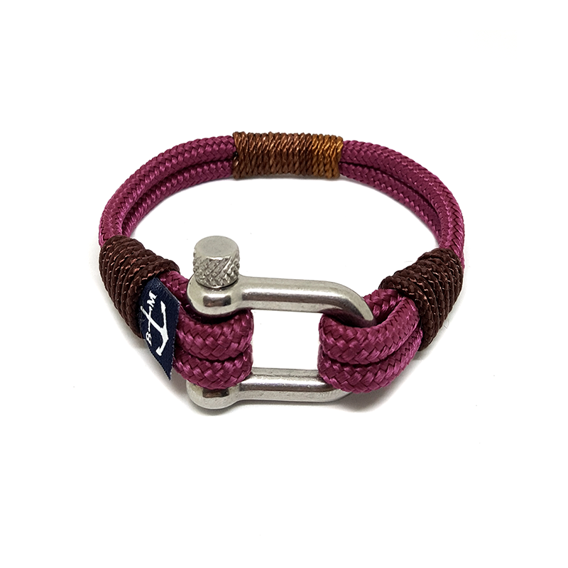 Bran Marion Yachting Brown and Burgundy Nautical Anklet