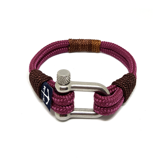 Bran Marion Yachting Brown and Burgundy Nautical Anklet