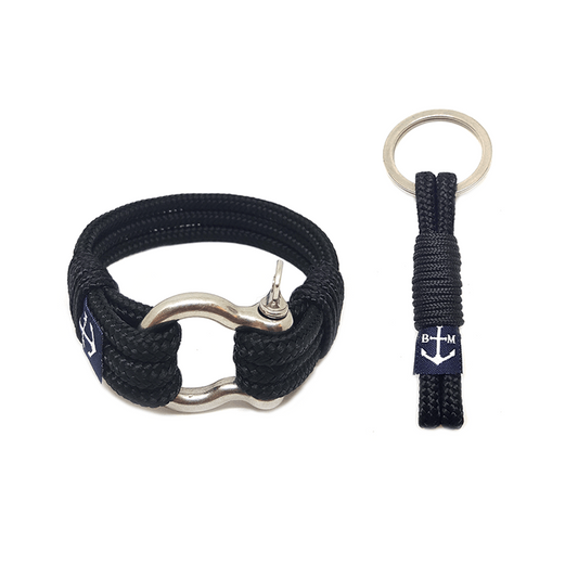 Black Pearl Nautical Bracelet and Keychain
