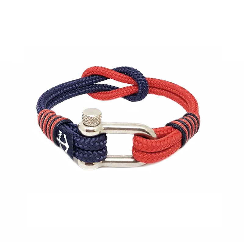 Blue and Red Nautical Anklet