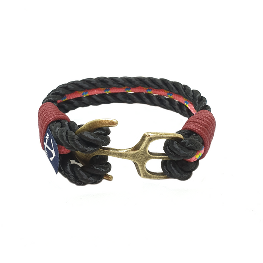 Black and Burgundy Nautical Anklet