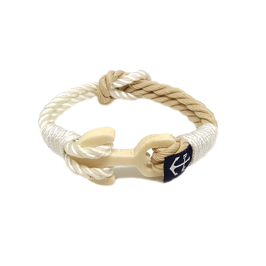 Hand Carved Wood Anchor Reef Knot Anklet