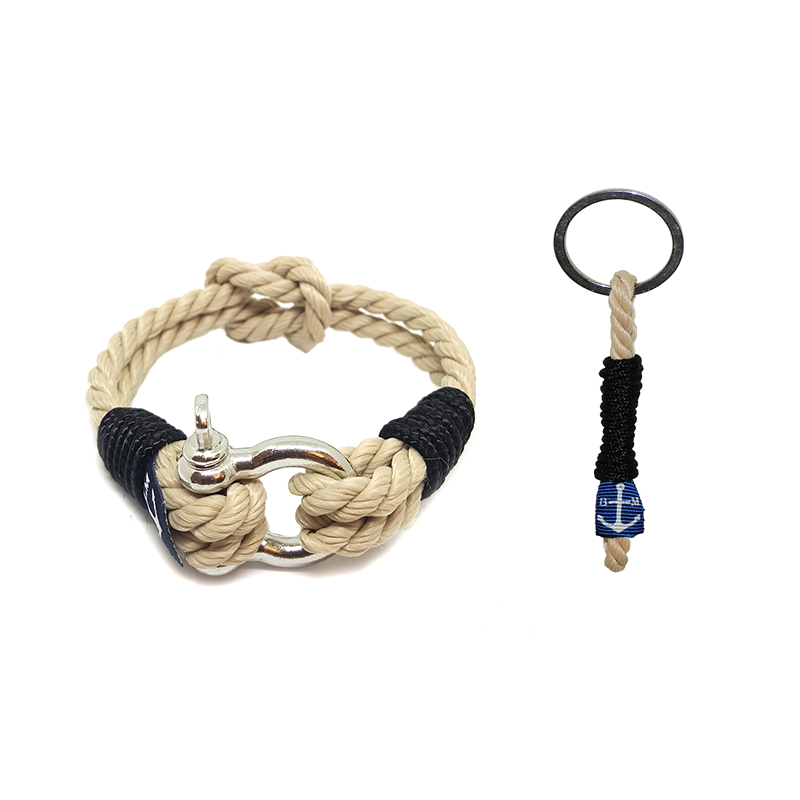 Bran Marion Classic Rope Nautical Bracelet and Keychain