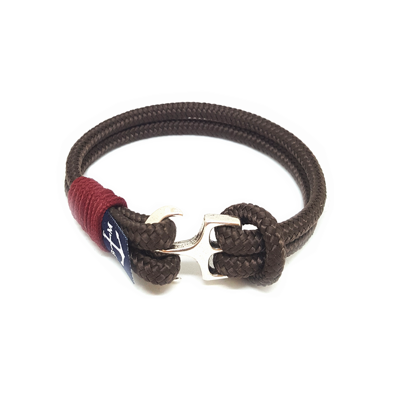 Bran Marion Brown and Burgundy Nautical Bracelet