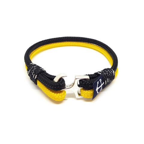 Bran Marion Yachting Yellow and Black Nautical Anklet