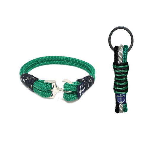 Irish Green Nautical Bracelet and Keychain
