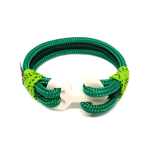Green Wood Anchor Nautical Anklet