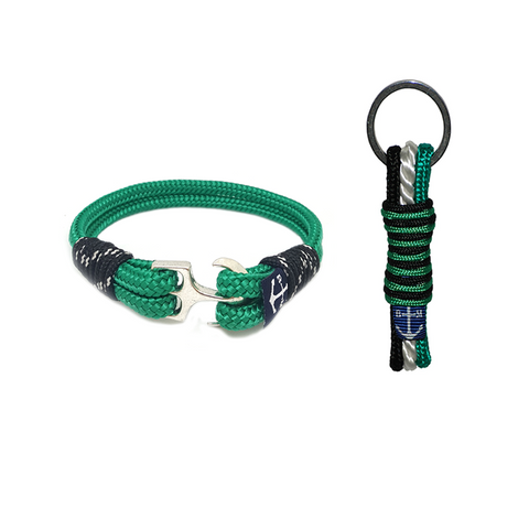 Irish Green Nautical Bracelet & Keychain