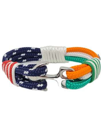 Ireland - United States Of America Flag Anchor Bracelet
