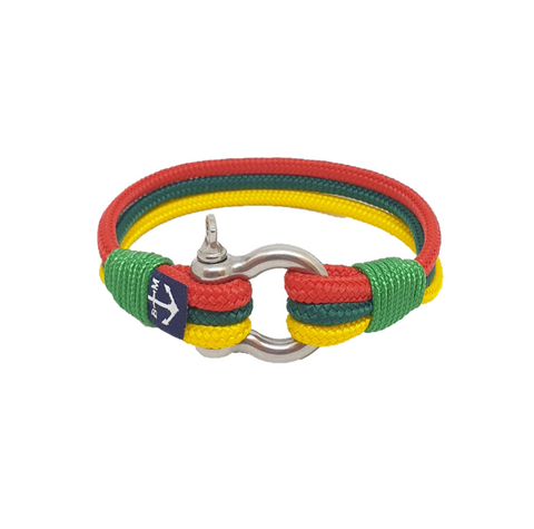 Lithuania Nautical Rope Bracelet, Unisex Bracelet, Braided Rope Bracelet, Shackle Bracelet , Surfer Bracelet